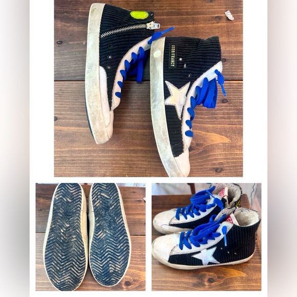 Golden Goose corduroy shearling Francy high top sneakers. - Picture 1 of 2